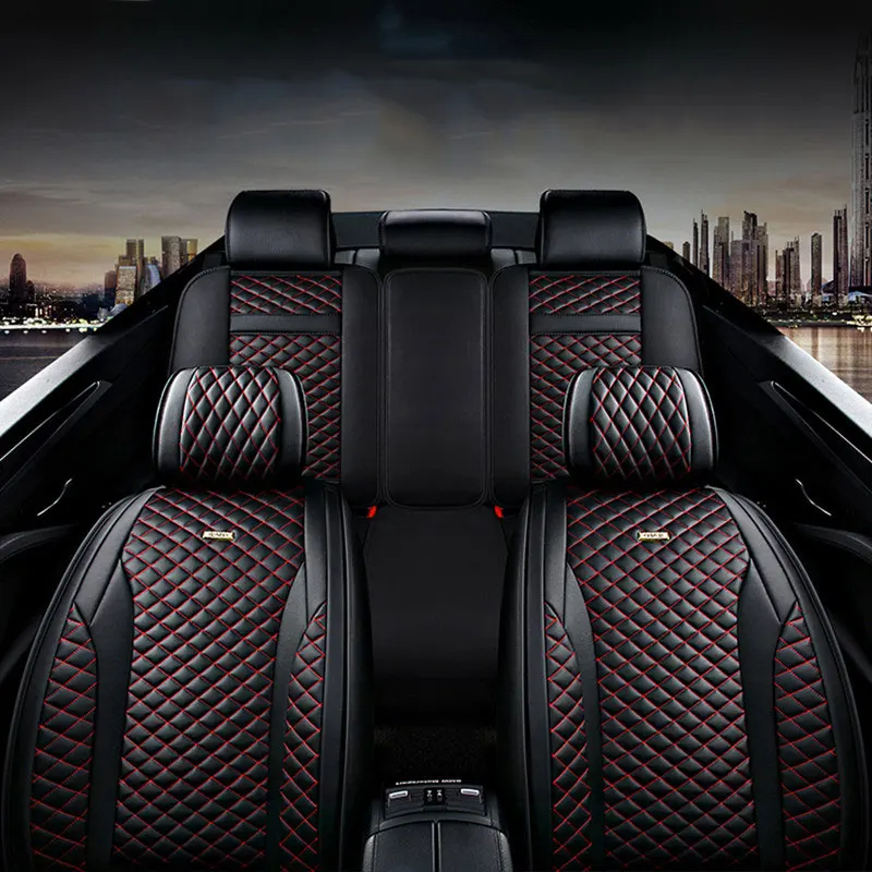 Кожаные универсальные защитные чехлы на сиденье автомобиля для Kia carnival cerato cadillac