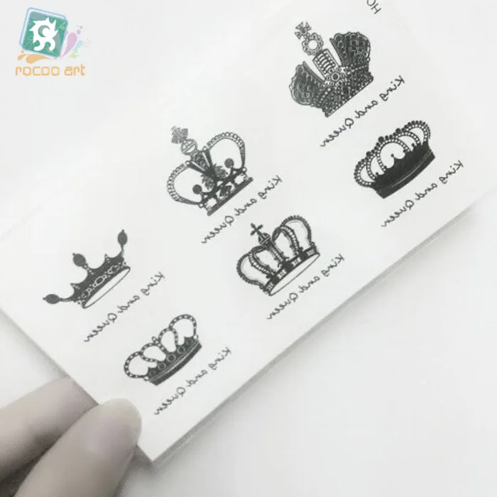Новые творческие Дизайн короны Временные татуировки руки и запястья Для женщин