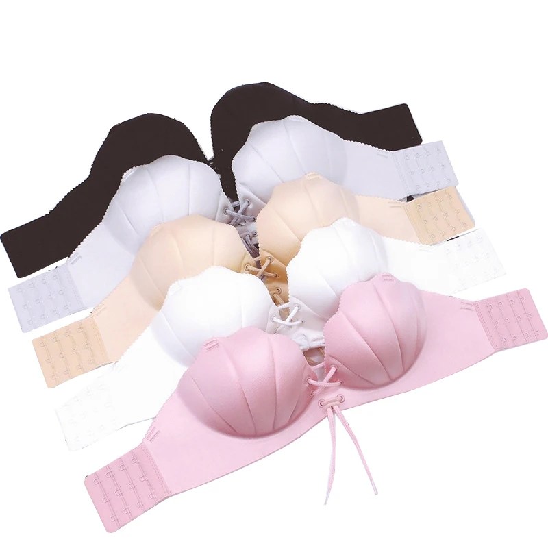 

Arherigele Woman Bra Sexy Seamless Push Up Bra Brassiere Wire Free Underwear Bra Gather Adjustable Intimates Bras for Women