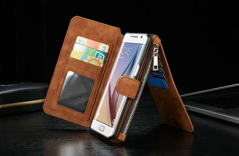 Ретро кожаный чехол, кошелек для кредитных карт, чехол для телефона samsung Galaxy Note8 Note 9 10 10+ S8 S9 Plus S10 5G S10+ S10E Note10