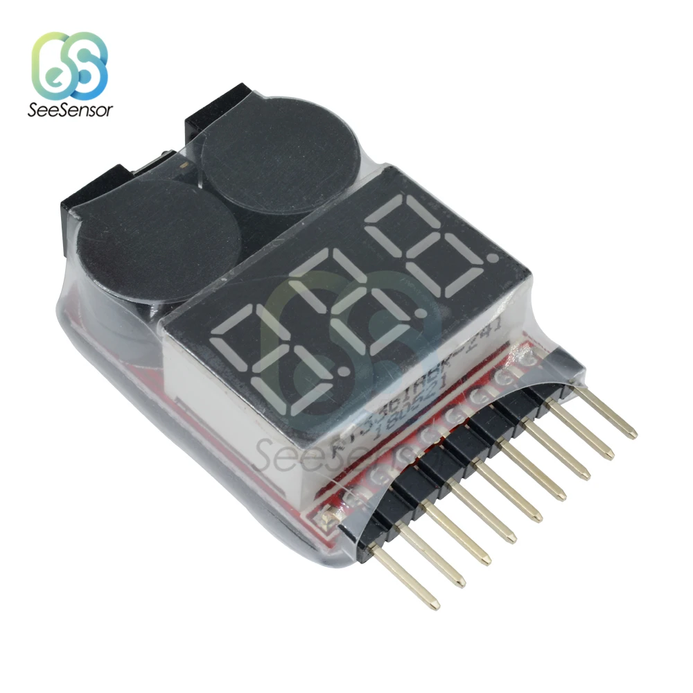 СВЕТОДИОДНЫЙ цифровой 2-в-1 зуммер низкого напряжения 1S-8S Lipo Li-on Fe RC батарея