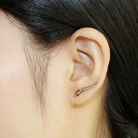 new fashion jewelry leaf stud earrings for women 2019 hot sale 1 pair ear cuff gold color earring wholesale free shipping