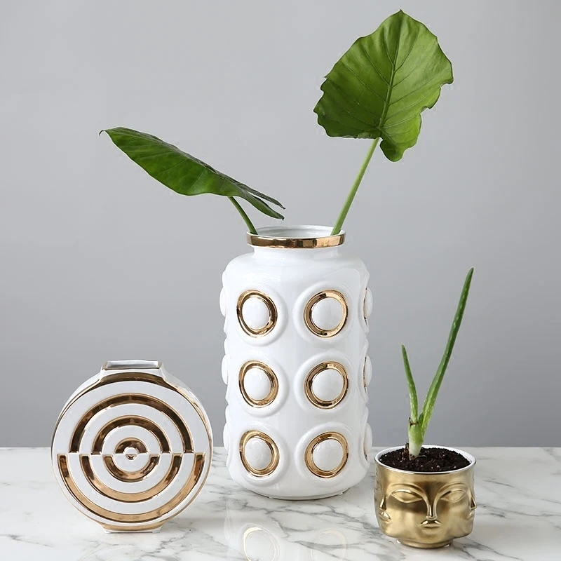 

Centerpieces Gold Flower Vases Home Decor Ceramic Vases Table Vase Modern