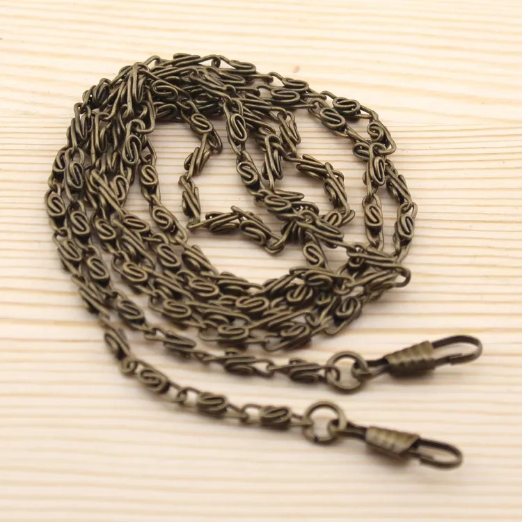 20 шт 120 см/4" длинная металлическая цепочка для кошельков/сумок DIY, античная латунь бронза, высокое качество аксессуары для кошельков