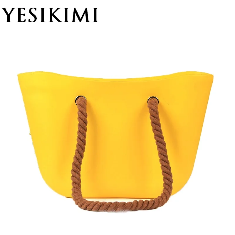 YESIKIMI Женская силиконовая сумка повседневная пляжные кошельки конфетных цветов