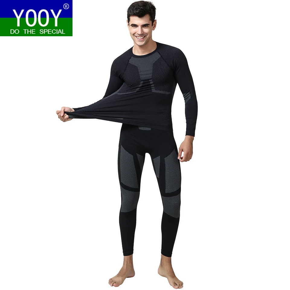 Спортивный костюм YOOY мужской компрессионный термобелье Быстросохнущий