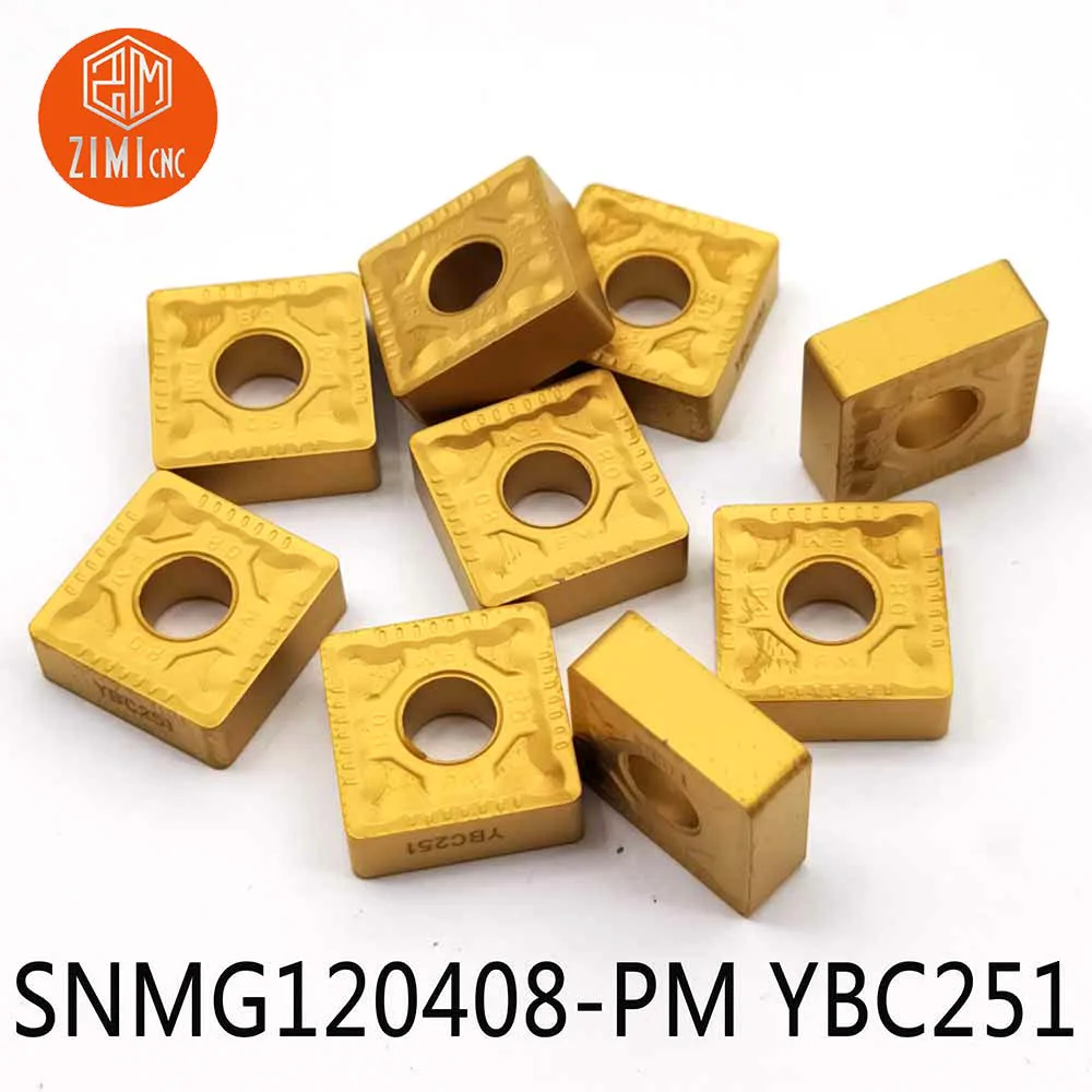 10 шт. SNMG120408 PM YBC251/YBC252 твердосплавная вставка SNMG 432 с отрицательным углом