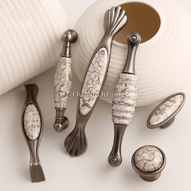 Высококачественные ручки для мебели 10 шт. Европейский сельский стиль выдвижные