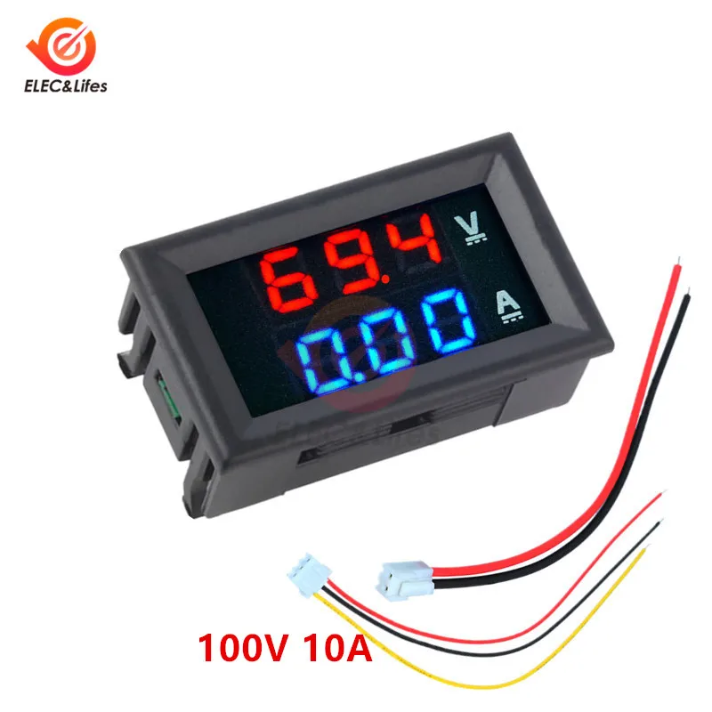 

Aideepen Цифровой автомобильный вольтметр амперметр 100В 10/50/100А