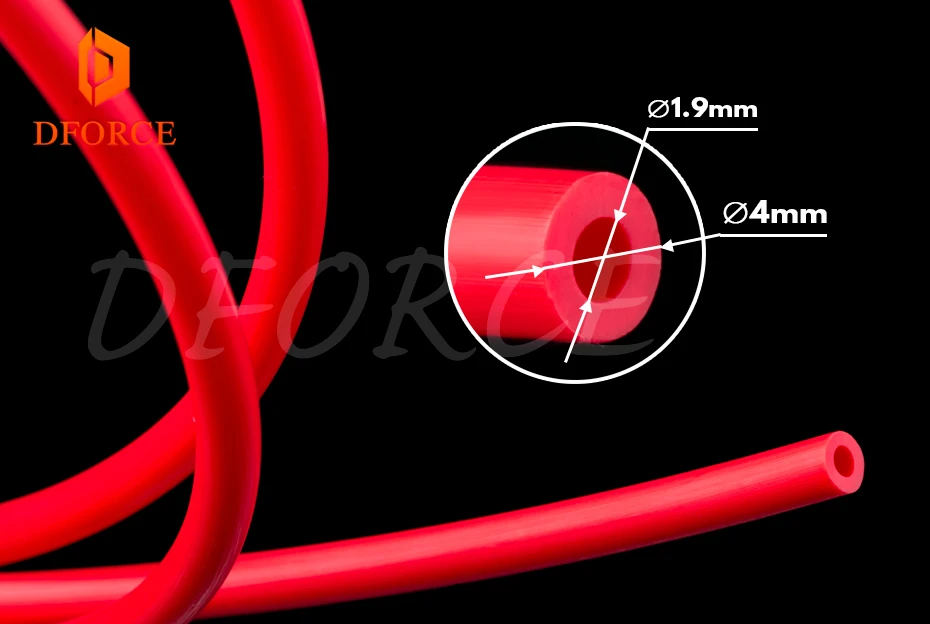 Dforce синяя PTFE трубка тефлонто tl-фидер hotend RepRap росток Боуден экструдер 1,75 мм нити ID1.9mmOD4mm Capricornus