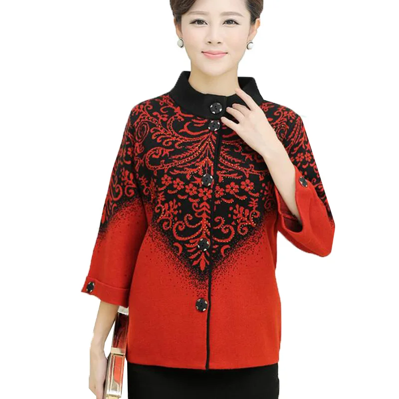 Новинка 2018 модный весенне осенний женский свитер верхняя одежда для мам среднего