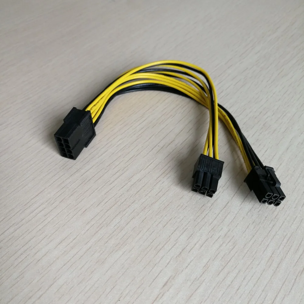 ПК настольный компьютер PCI E Express 8Pin 1 мама к 2 папа 6Pin Y сплиттер адаптер Кабель