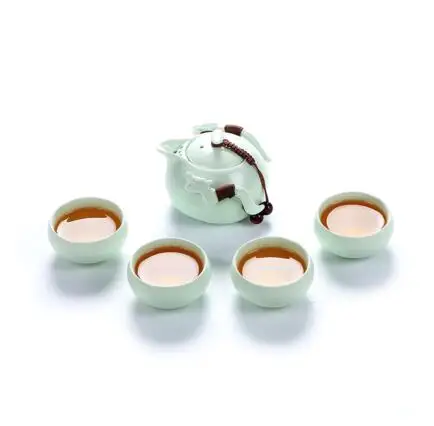 Style H TANGPIN керамический чайник Gaiwan, чайная чашка для пуэр, китайский чайник, портативный чайный набор с сумкой для путешествий - Цвет: Style H