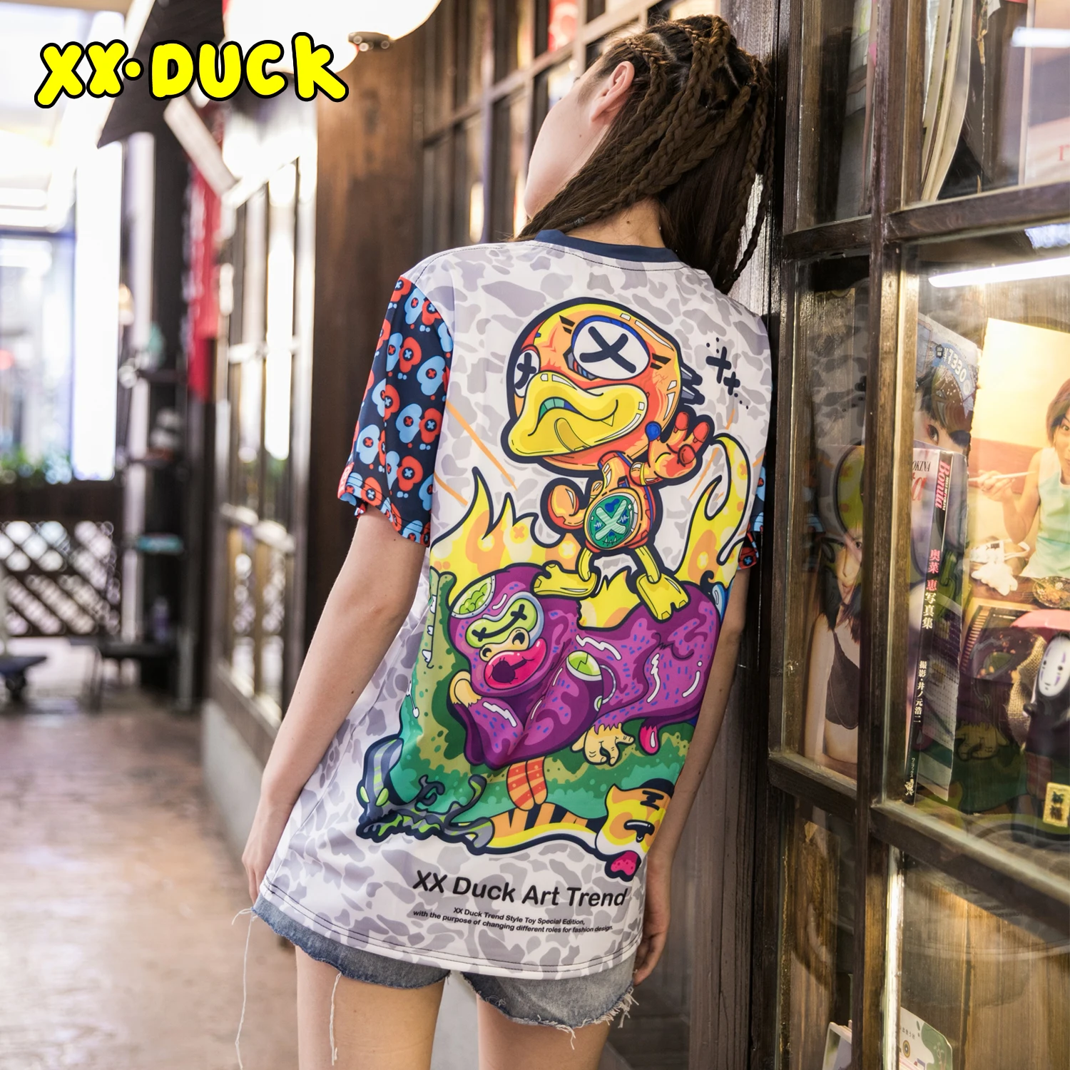 Женская футболка в стиле хип хоп XXDUCK модная дышащая с коротким рукавом и