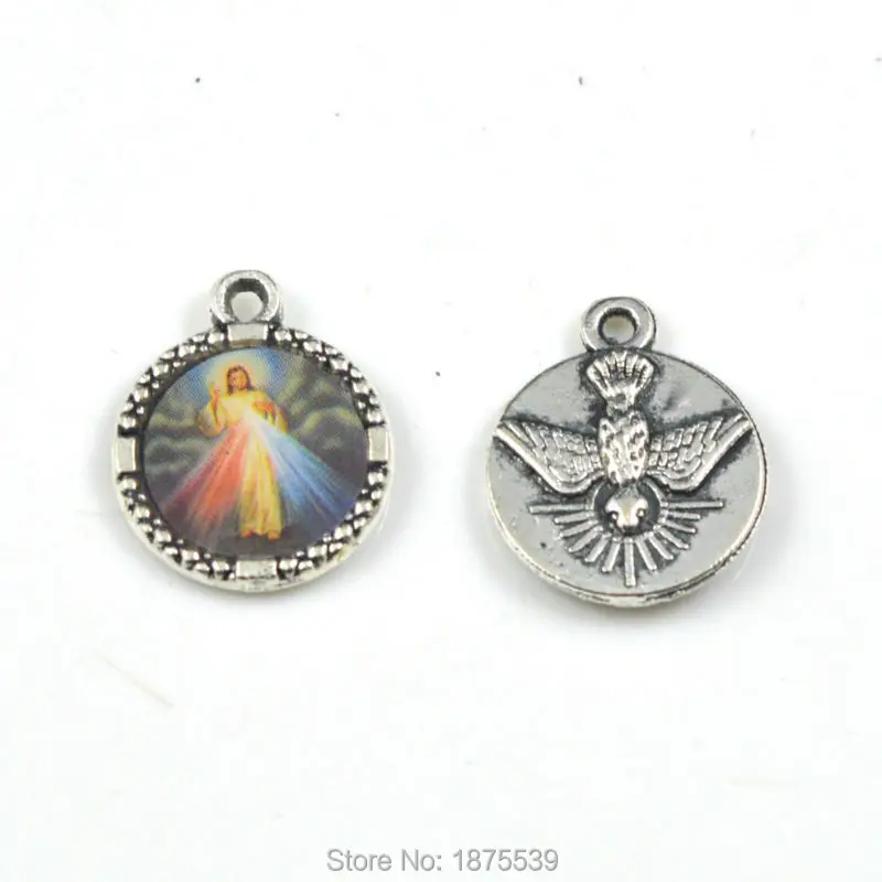 Модный католический маленький металлический кулон с Иисусом мерциолом