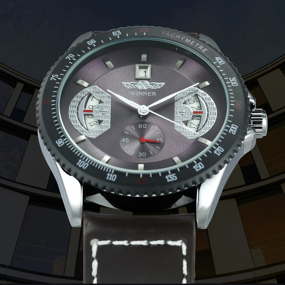 Часы наручные WINNER Мужские механические брендовые Роскошные спортивные