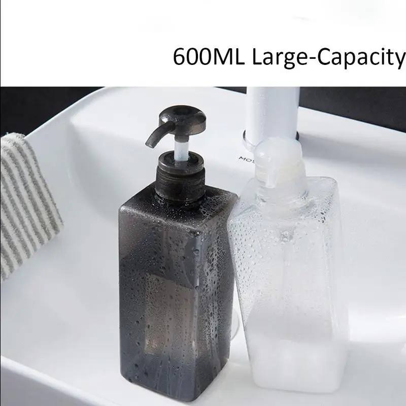 600ML портативный диспенсер для мыла Пресс Тип Разделение бутылка черный белый
