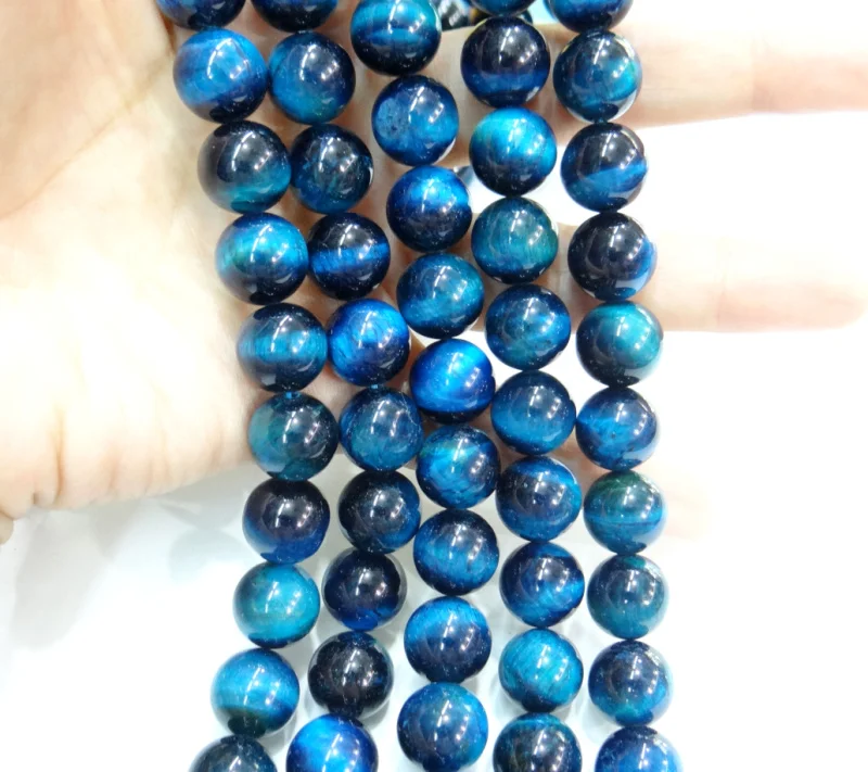 Оптовая продажа бусины AAA + из натурального синего циркона искусственные камни