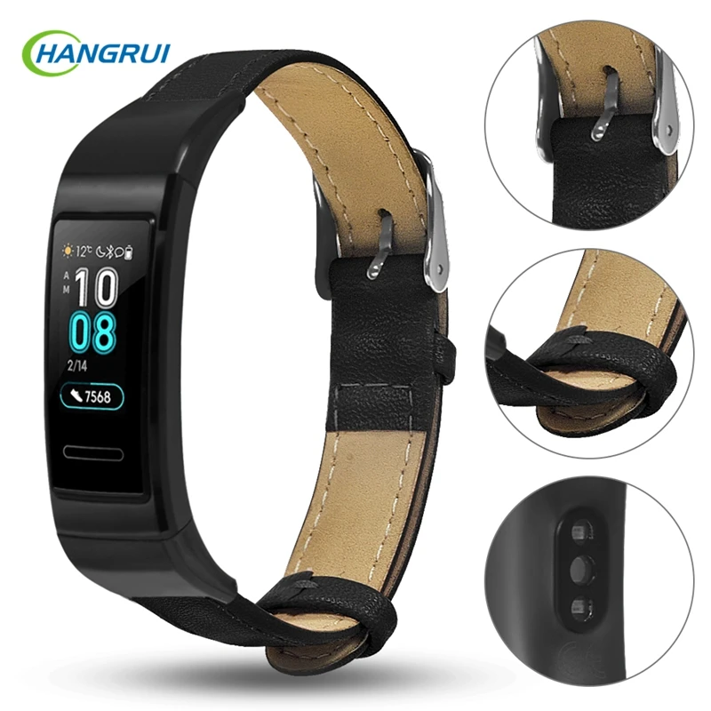 Кожаный браслет для huawei Band 3 Pro ремешок часов высокое качество на запястье