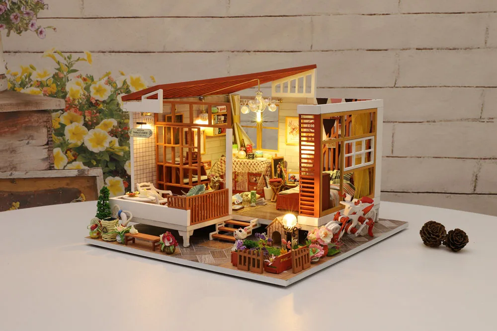 Кукольный дом ручной работы мебель Miniatura Diy кукольные домики миниатюрный кукольный домик деревянные игрушки для детей Взрослые подарок на день рождения