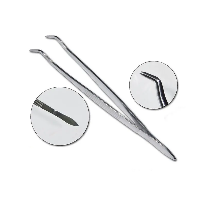 

1 pc Stainless Steel Dental Tweezers Dentsit Pliers Teeth Clean Tools Mouth Hygiene Instruments Dental Tools Dentist Material