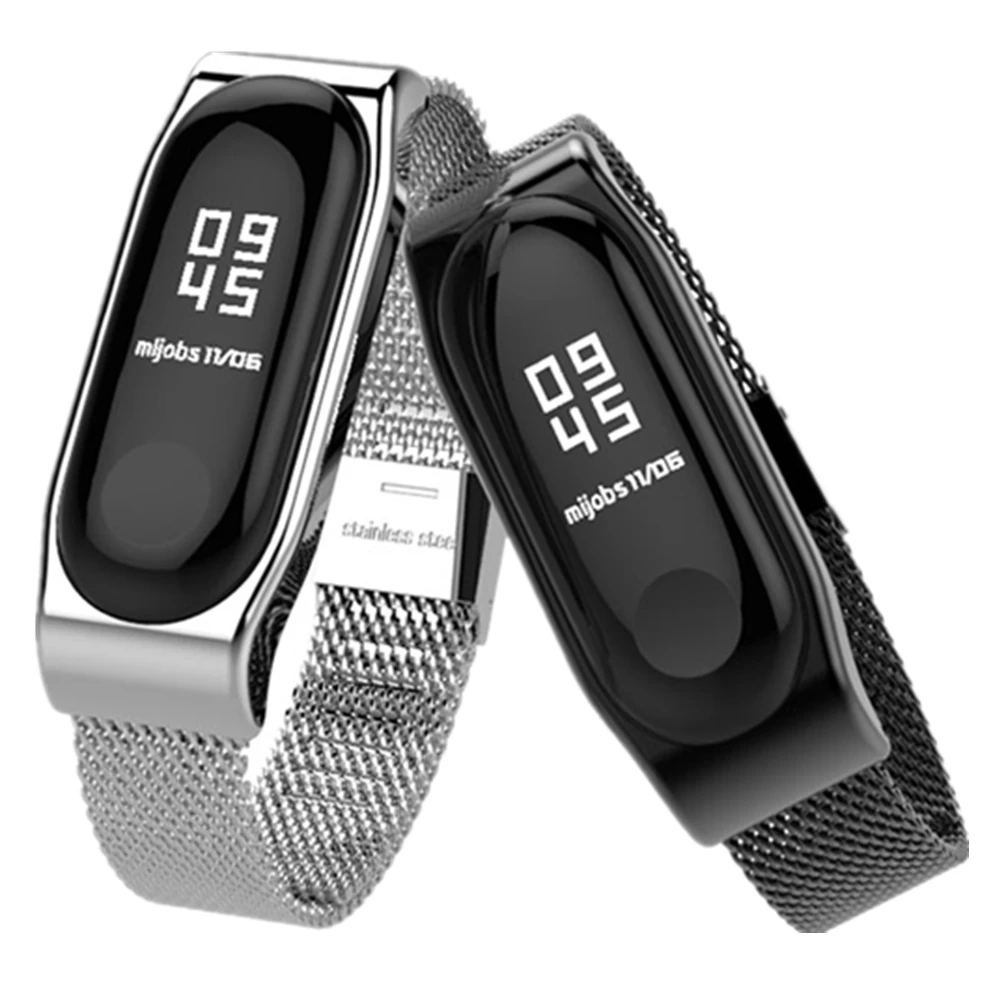 Металлический ремешок для Mi Band 2 браслет из нержавеющей стали без винтов Сменные