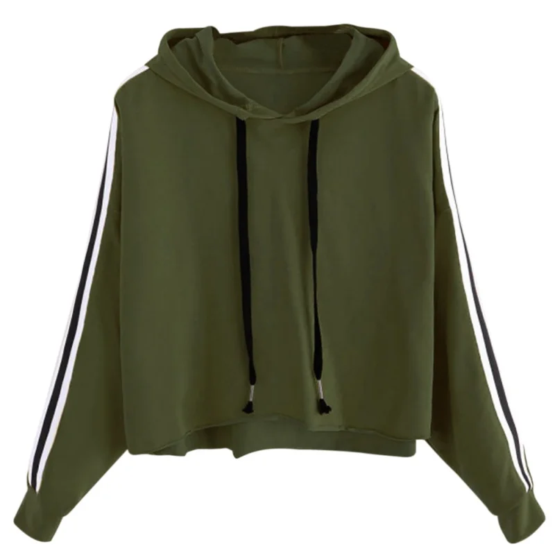 Spell Color Hoodies for Women Pullover Loose Casual Hooded Female Sweatshirt Streetwear images - 6