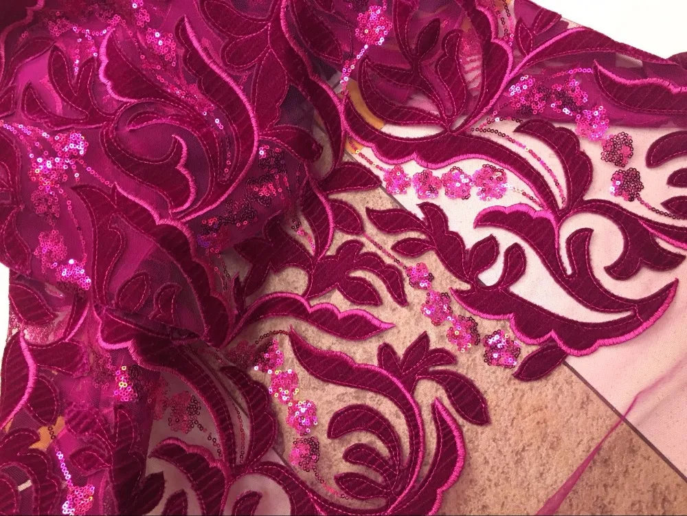 2017 african velvet lace fabric !High quality African fabric!Free shipping and net cloth | Дом и сад