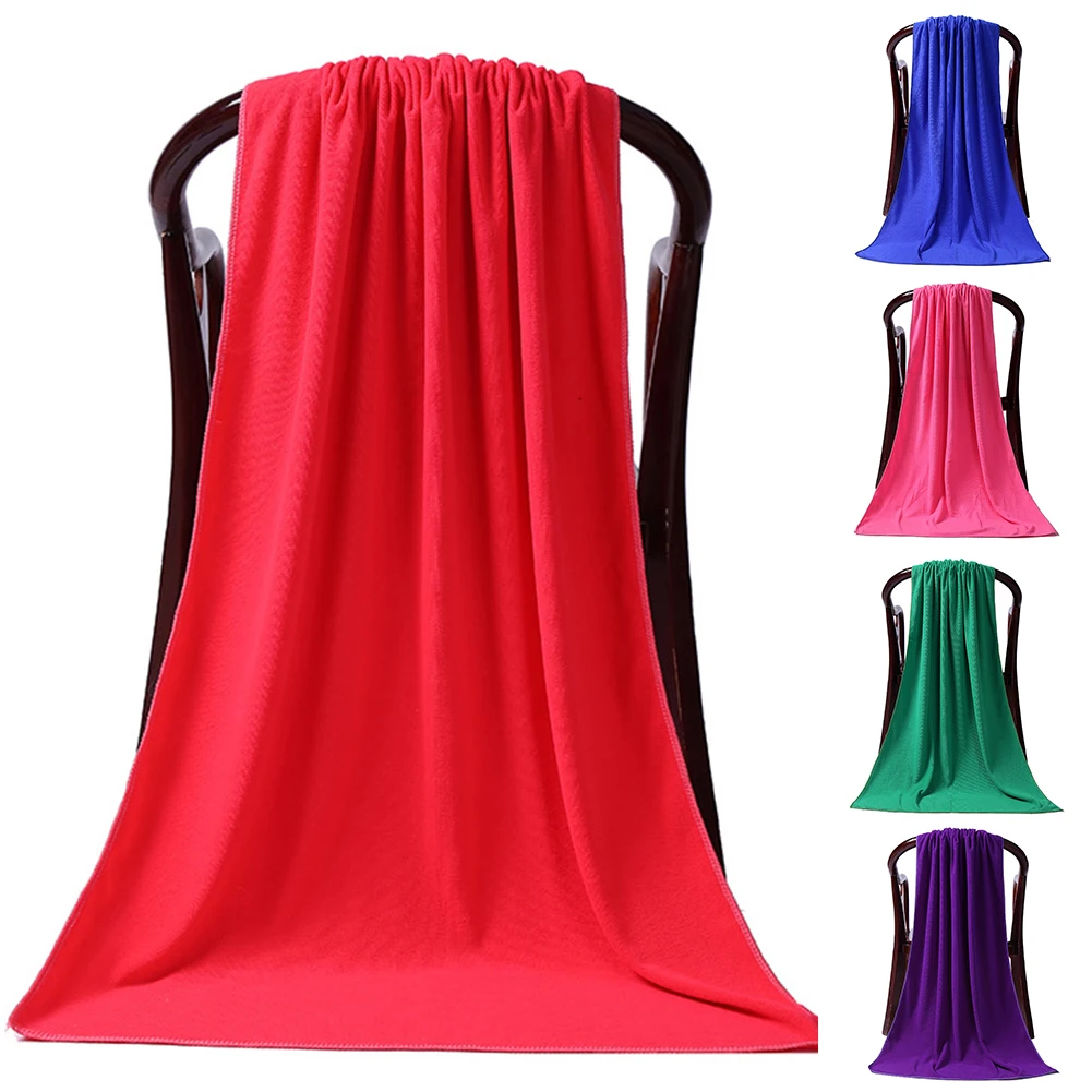 80 x 180cm Large Absorbent Microfiber Drying Beach Swim Sport Bath Towel Sheet Home Textile!