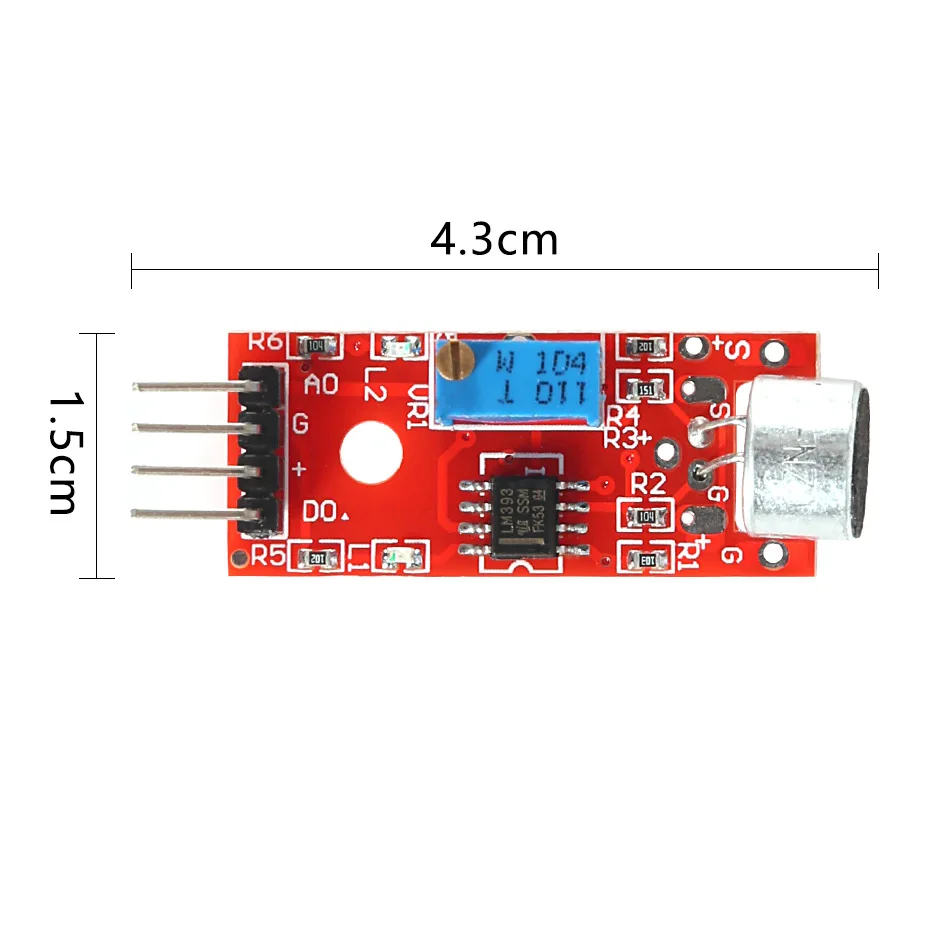 3 шт. 5 KY-037 4pin голосовой/звуковой/датчик обнаружения модуль микрофона передатчик