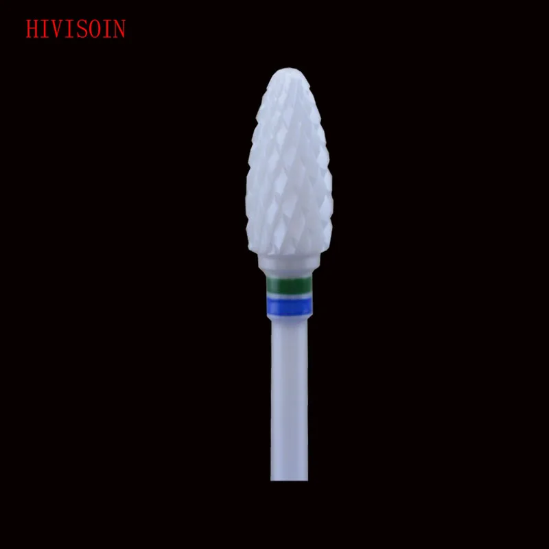 

20 pcs Bullet Shape - White Zirconia Ceramic Dental Lab Burs -Cross Cut