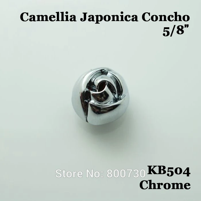 Chrome KB504) 10 шт. 5/8 ''Западной Кончос камелии японской кожаное Кончо - Цвет: Chrome