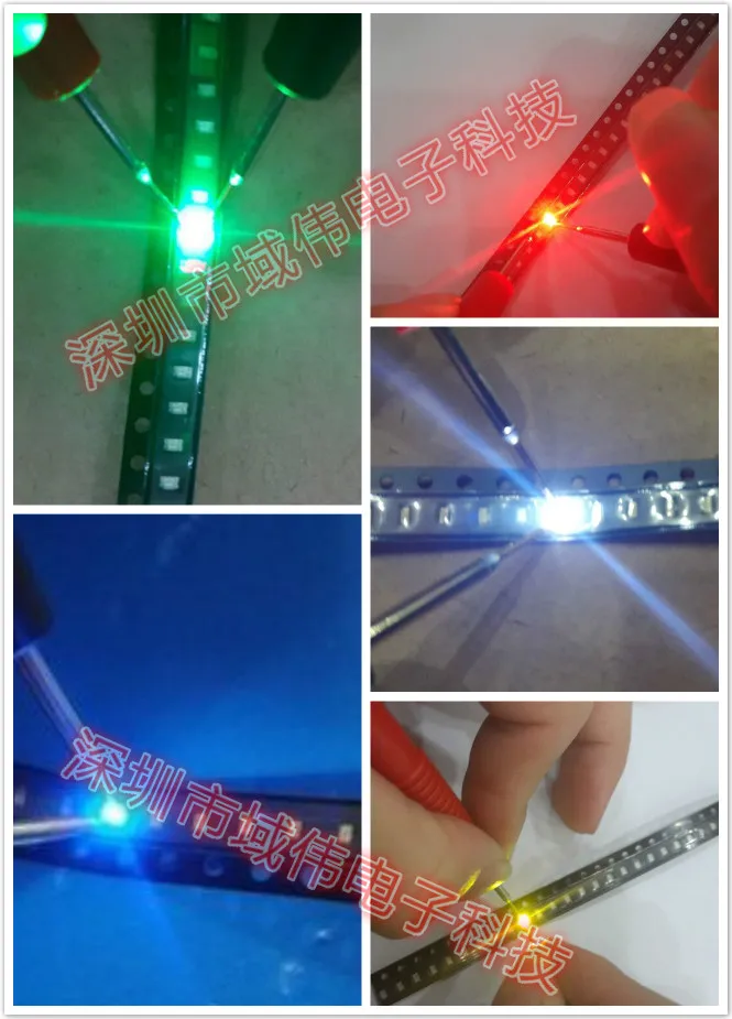 

100 pcs SMD SMT 0402 Green Ultra Bright LED lamp light Free shipping 1.0*0.5*0.4MM