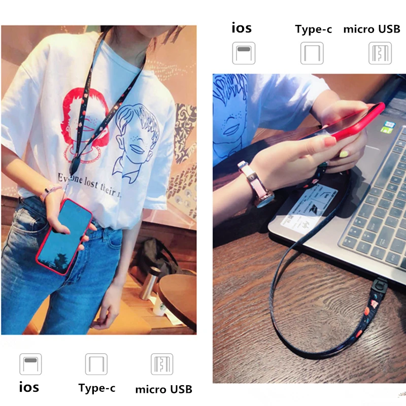 Ремешок для быстрой зарядки и передачи данных типа C/Micro USB/Iso 1 шт.|Кабели данных| |