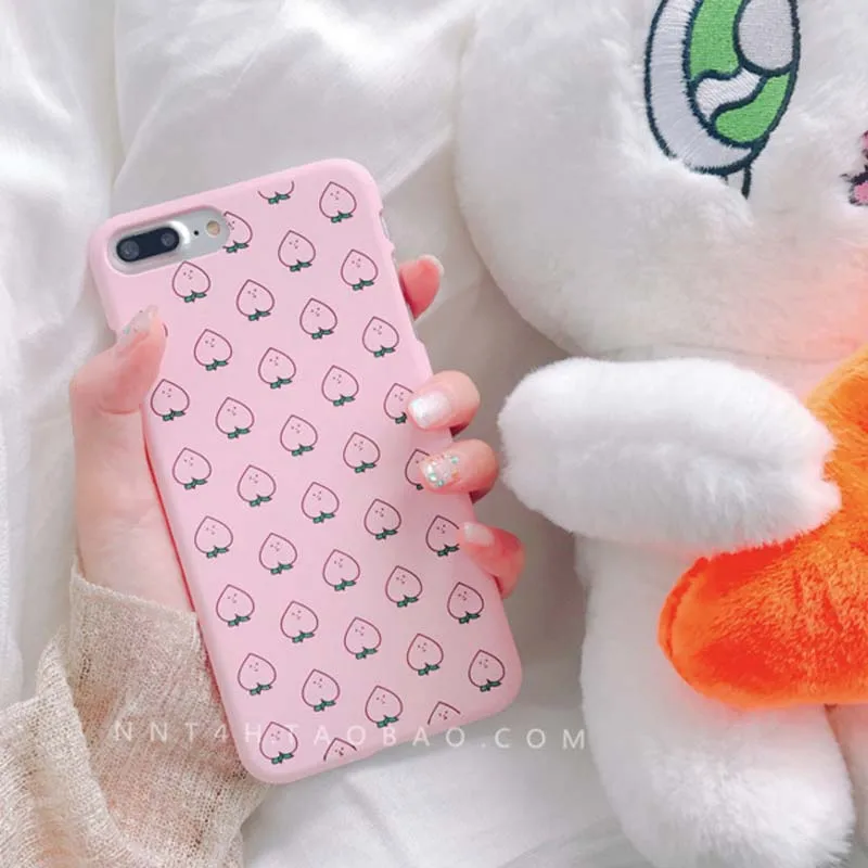 JiBan корейский милый розовый мультяшный персиковый застенчивый лицо карамельного