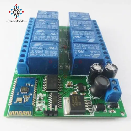 12 В постоянного тока 8 каналов для Android телефона Bluetooth управления релейный модуль
