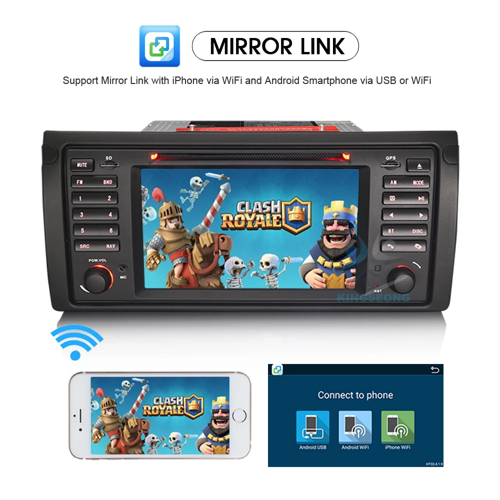 Автомобильный DVD плеер 4 ядра Android 7.1.2 GPS Sat Nav для BMW 5 серии E39 X5 E53 M5 3G DAB + WIFI OBD CANBUS