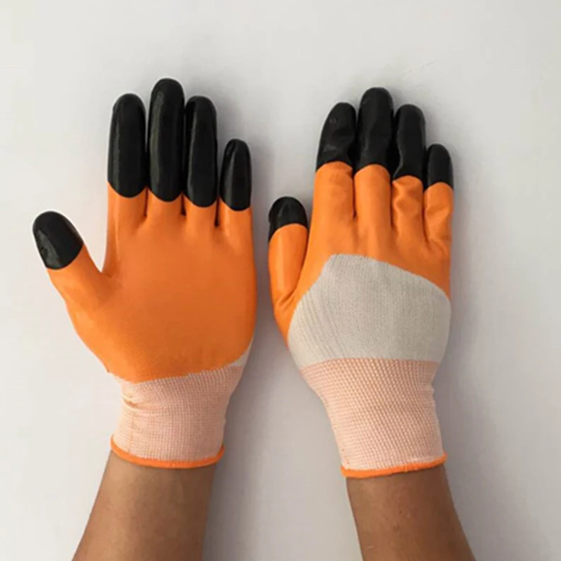 Welder Construction Antistatic Non-slip Wear Mechanics Multi-color safety Work Protection Nylon Gloves Nitrile Sale | Безопасность и