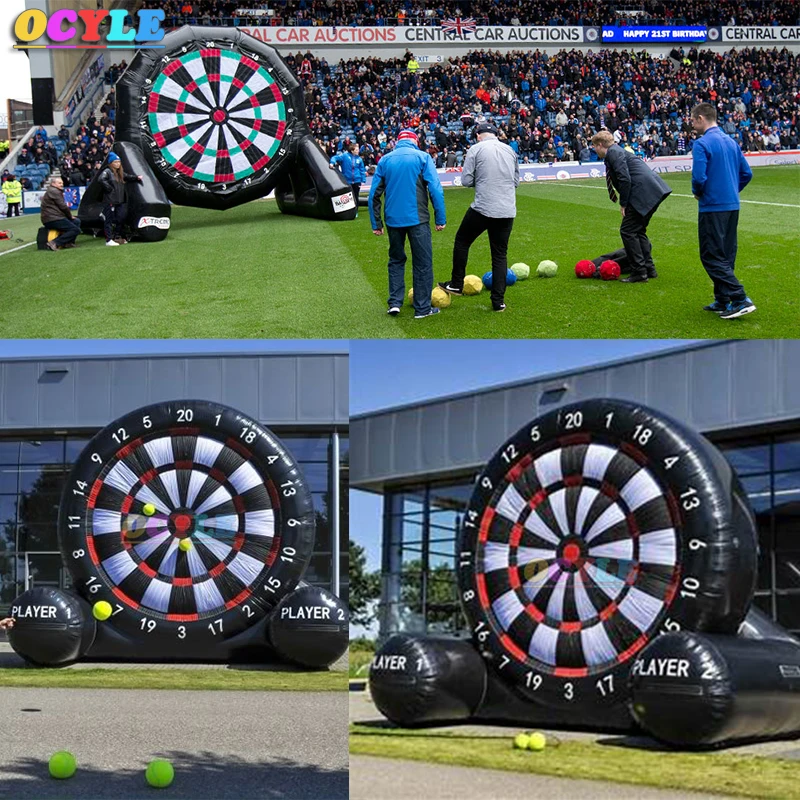 

Hot black Adult child 2.5m/8.2ft height inflatable dart board inflatable football soccer dart board inflatable soccer darts game