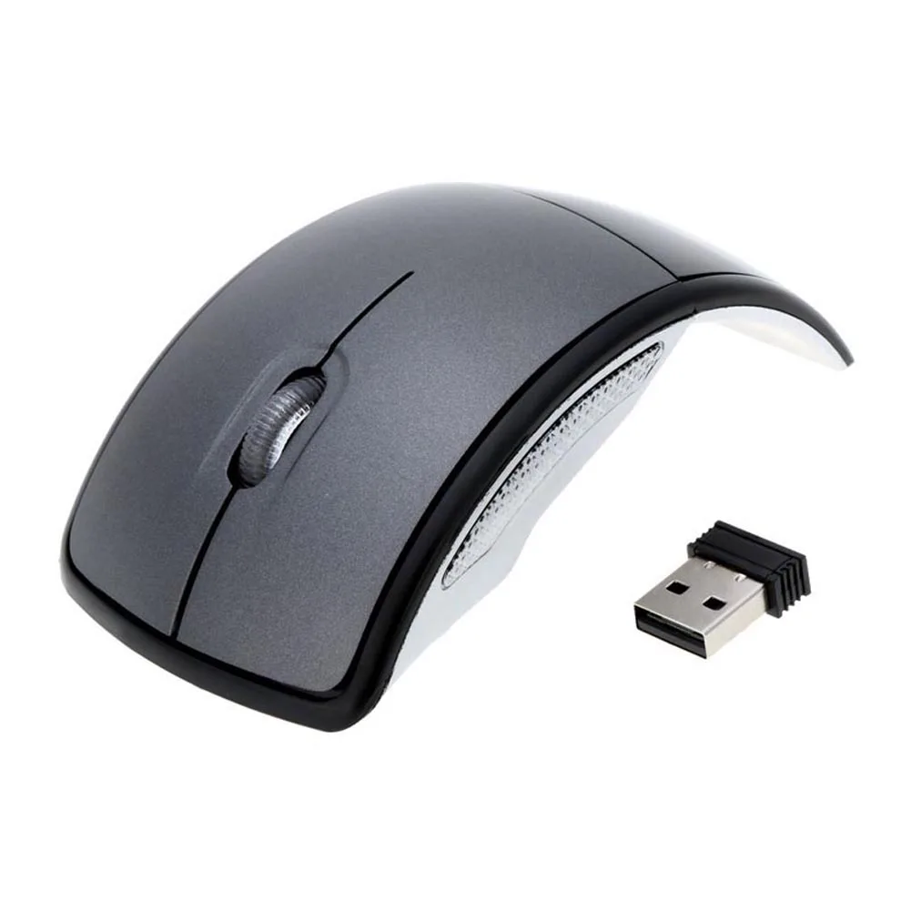 Новый игровой коврик для мыши Мода USB Беспроводной 2 4 ГГц Arc складная мышь