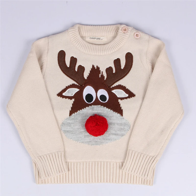 Осенняя одежда 2016 года/зимняя для малышей Рождество Свитеры женщин с оленем