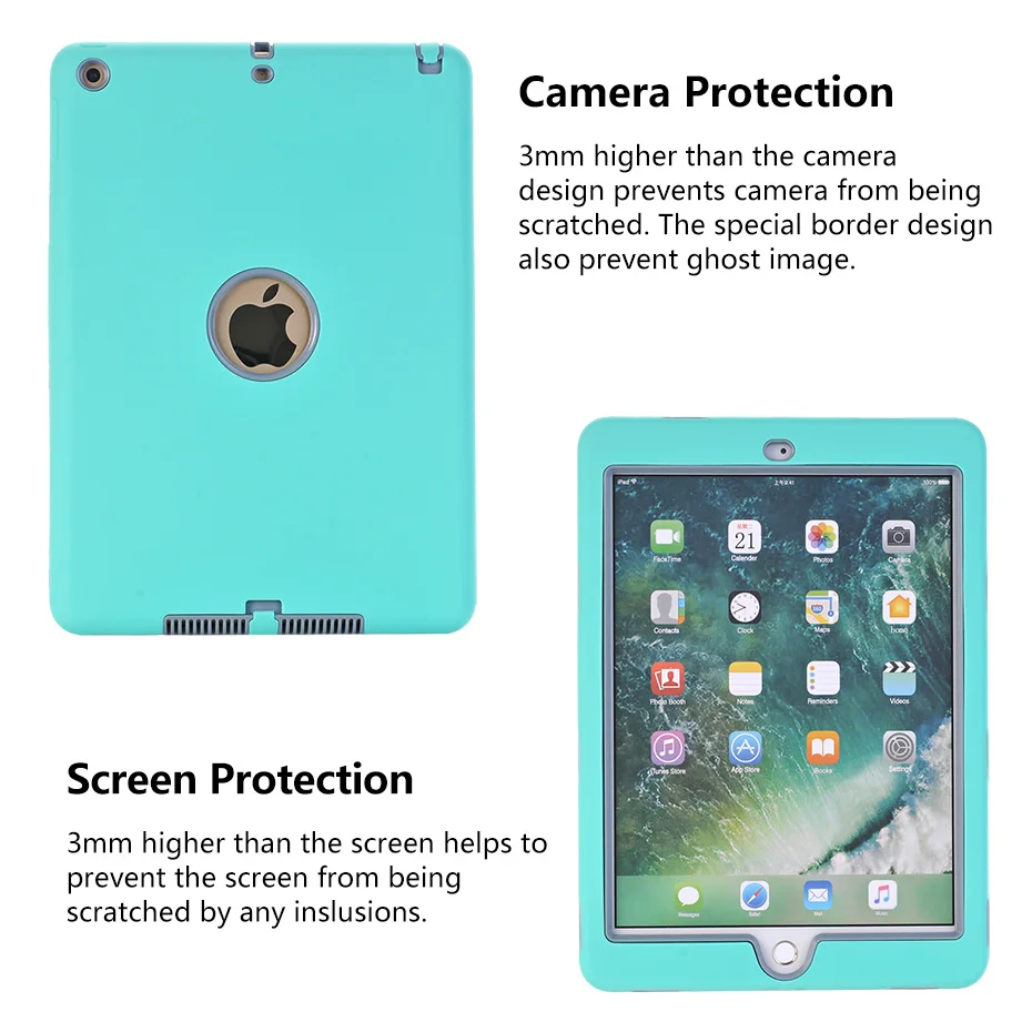 Чехол для iPad 9 7 2018 2017 ударопрочный Тонкий чехол планшета с защитой от царапин A1822