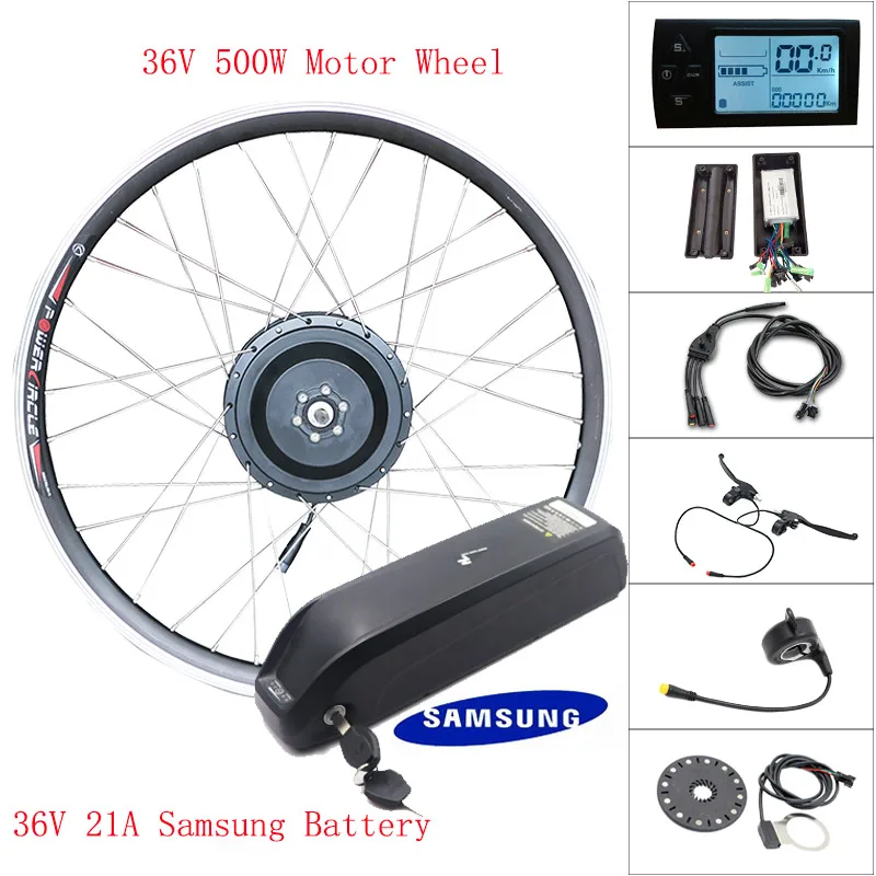 500w36v21asamsunglcd 36v 250 w/350 w/500 w моторное колесо 36V SAMSUNG Ebike комплект переднее колесо мотор электрический велосипед конверсионный комплект для 20inch-700C Мотор Ступицы - Цвет: 500w36v21asamsunglcd