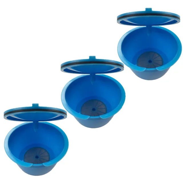3pcs LIGHT BLUE 3 шт./компл. многоразового Dolce Gusto Кофе Капсула Nescafe dolce gusto многоразового пользования капсулы gusto капсулы combinacapsule пополнения 3 цвета - Цвет: 3pcs LIGHT BLUE