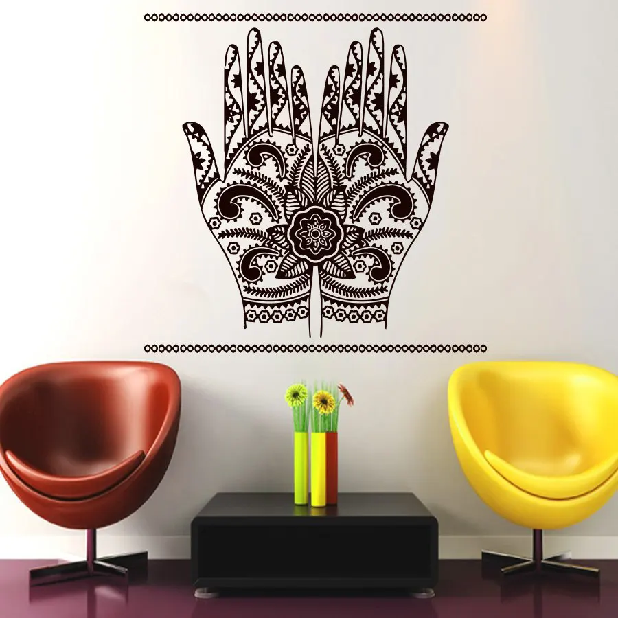 

ZOOYOO Arabic Islamic Hamsa Hands Wall Sticker DIY Removable Art Home Decor Vinyl Wall Decal For Living Room