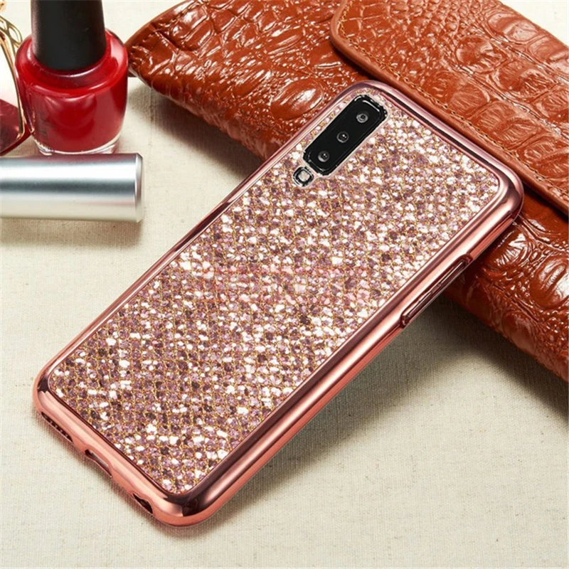 Glitter Soft TPU Case For Samsung Galaxy S6 S7 Edge S8 S9 Plus A5 A6 A7 A8 A9 J2 J4 J6 J8 2018 J3 J5 J7 Neo Note 8 9 Prime Cover |