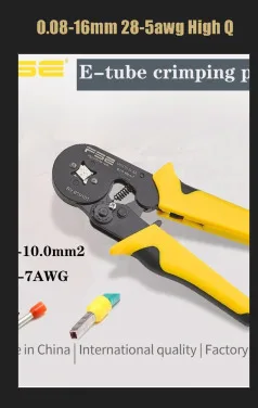 Hsc8 16-4 4-16mm2 11-5awg мини обжимные плоскогубцы типа саморегулируемые клеммы щипцы инструменты трубка терминал обжимные плоскогубцы инструмент