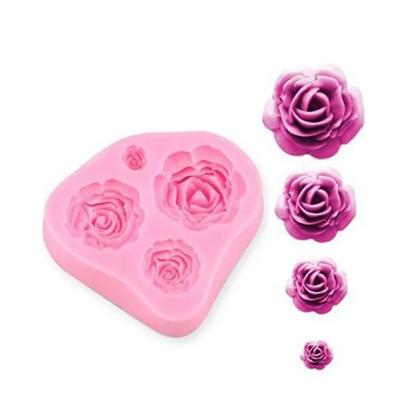 3D Роза для создания своими руками Украшение Тортов мастикой силиконовые Сахар