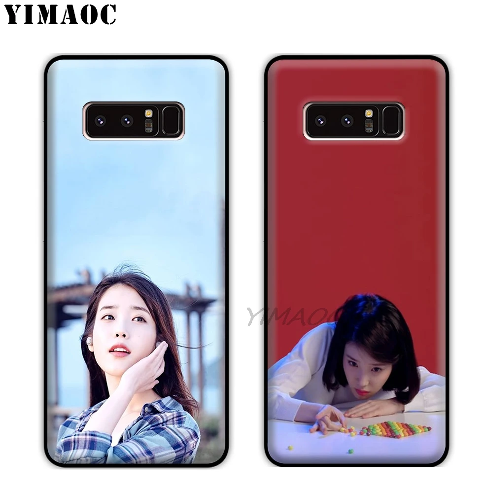 YIMAOC IU Lee Ji-eun Kpop Soft TPU Silicone Case for Samsung Galaxy S10 S10e S9 S8 Plus S7 S6 Edge &amp J6 |