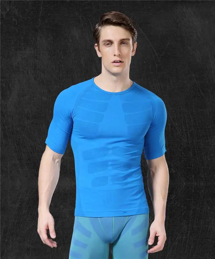 Мужские тренировки в зале Shaper Топ тройник спортивные Леггинсы для бега Yogaing Compress фитнес пляж спортивные футболки одежда футболки VMA06